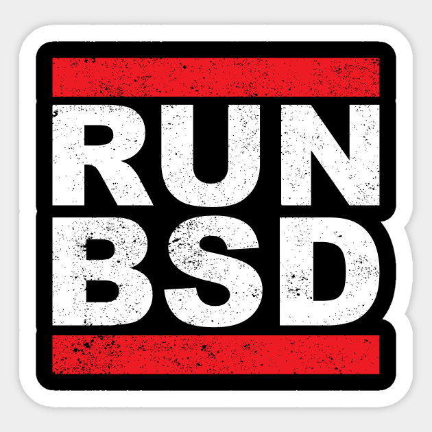 Run BSD Systems Admin Computer Nerd Hackers Sticker by ChrifBouglas